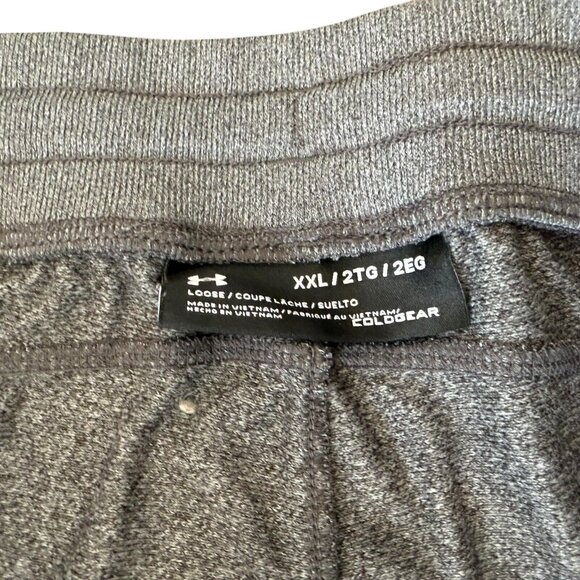 Mens Under Armour Coldgear Joggers Tapered Sweat Pants Size 2XL XXL Gray Track - Picture 6 of 6